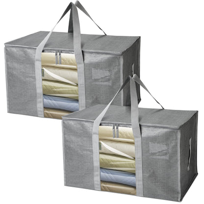 Clear Oversized Storage Bags with Reinforced Handles for Moving