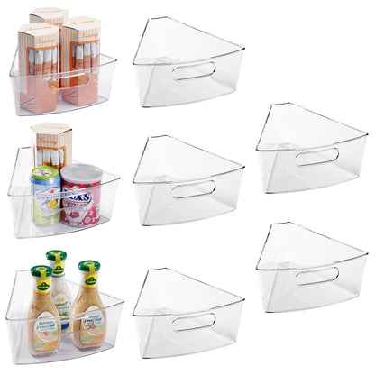 Oubonun Lazy Susan Organizers,Kitchen Storage Organizer Transparent Container Bins