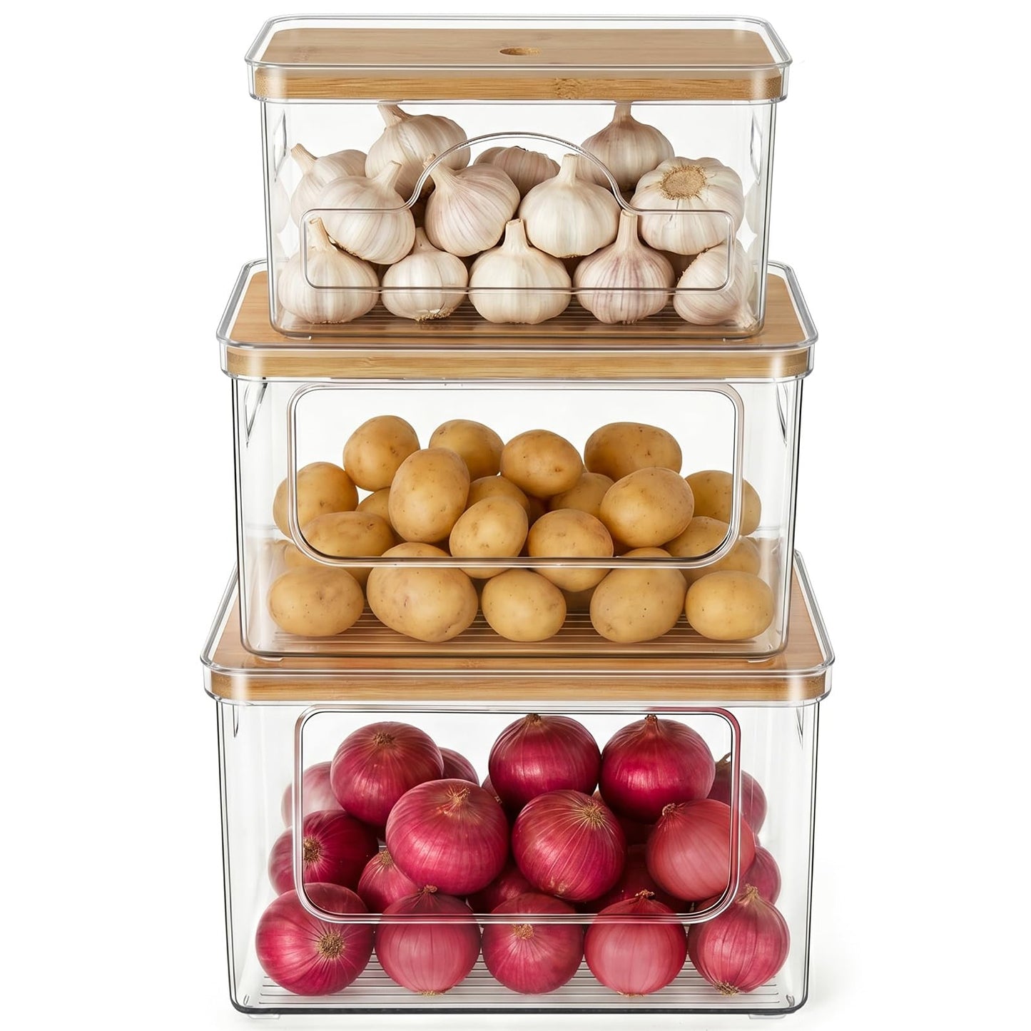 Hudgan Potato and Onion Storage Bin for Pantry Organizers