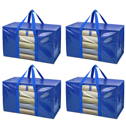 Clear Oversized Storage Bags with Reinforced Handles for Moving