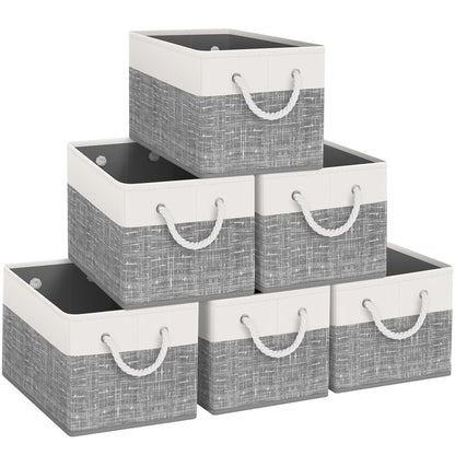 Foldable Storage Baskets with Handles, Large Organizer Bins
