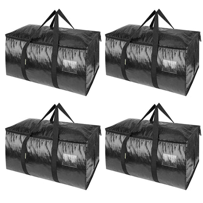 Clear Oversized Storage Bags with Reinforced Handles for Moving