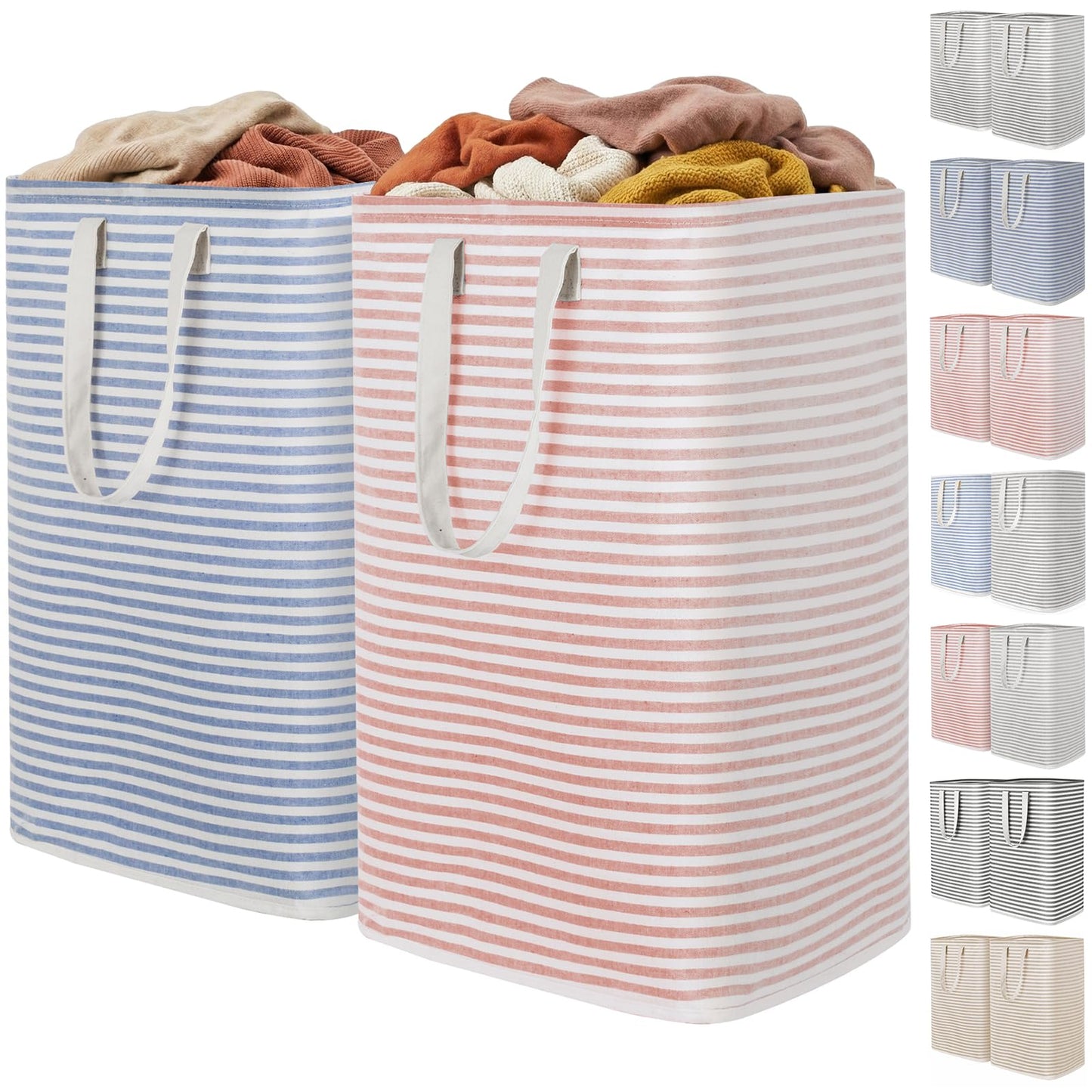 Collapsible Laundry Hamper, Waterproof Clothes Storage Basket