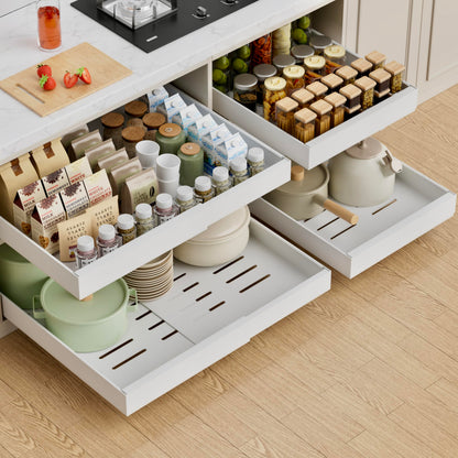 Expandable Pull Out Cabinet Organizer, Sliding Storage Drawer