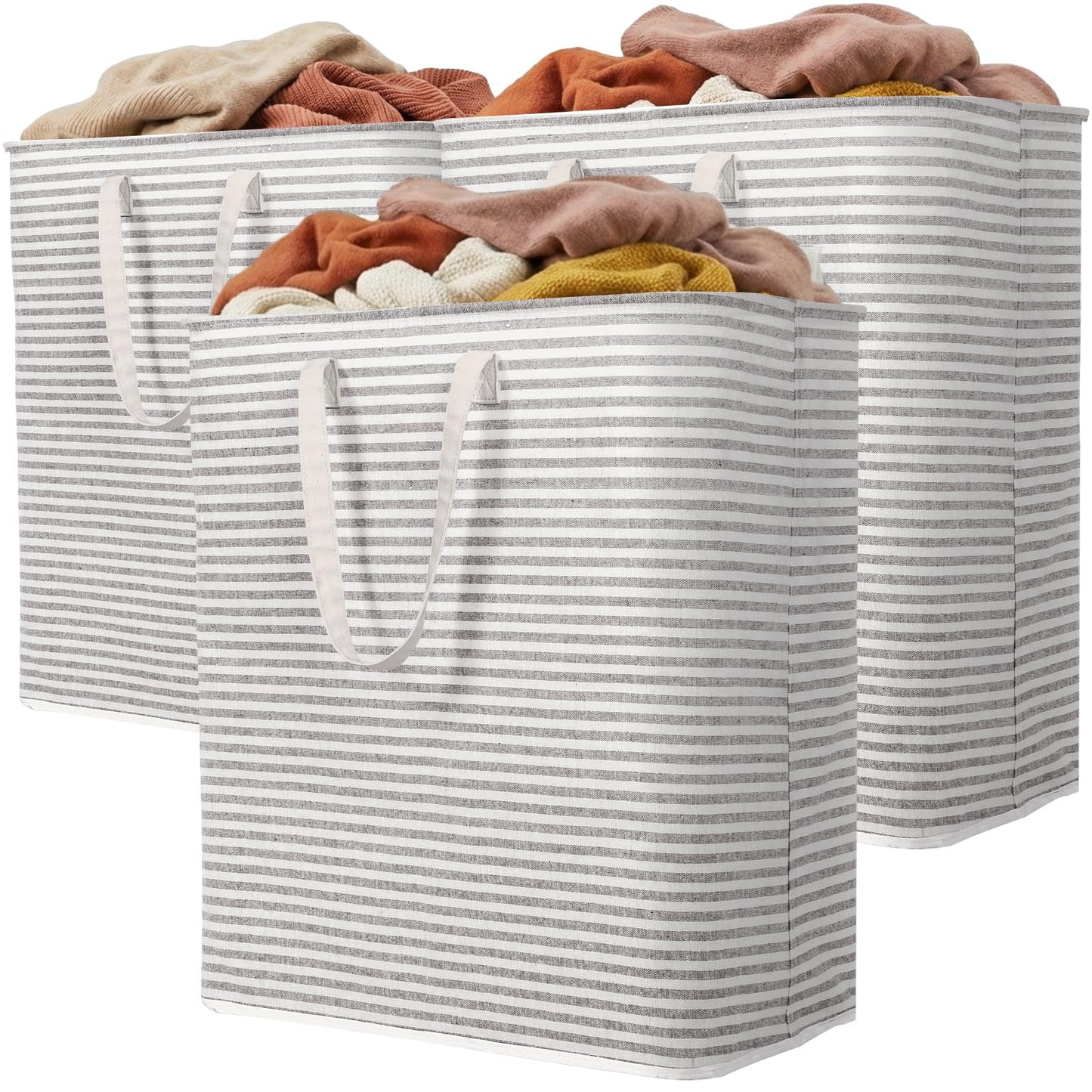 Collapsible Laundry Hamper, Waterproof Clothes Storage Basket