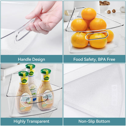 Oubonun Lazy Susan Organizers,Kitchen Storage Organizer Transparent Container Bins