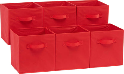 Collapsible Fabric Storage Cubes with Handles, Organizer Bins