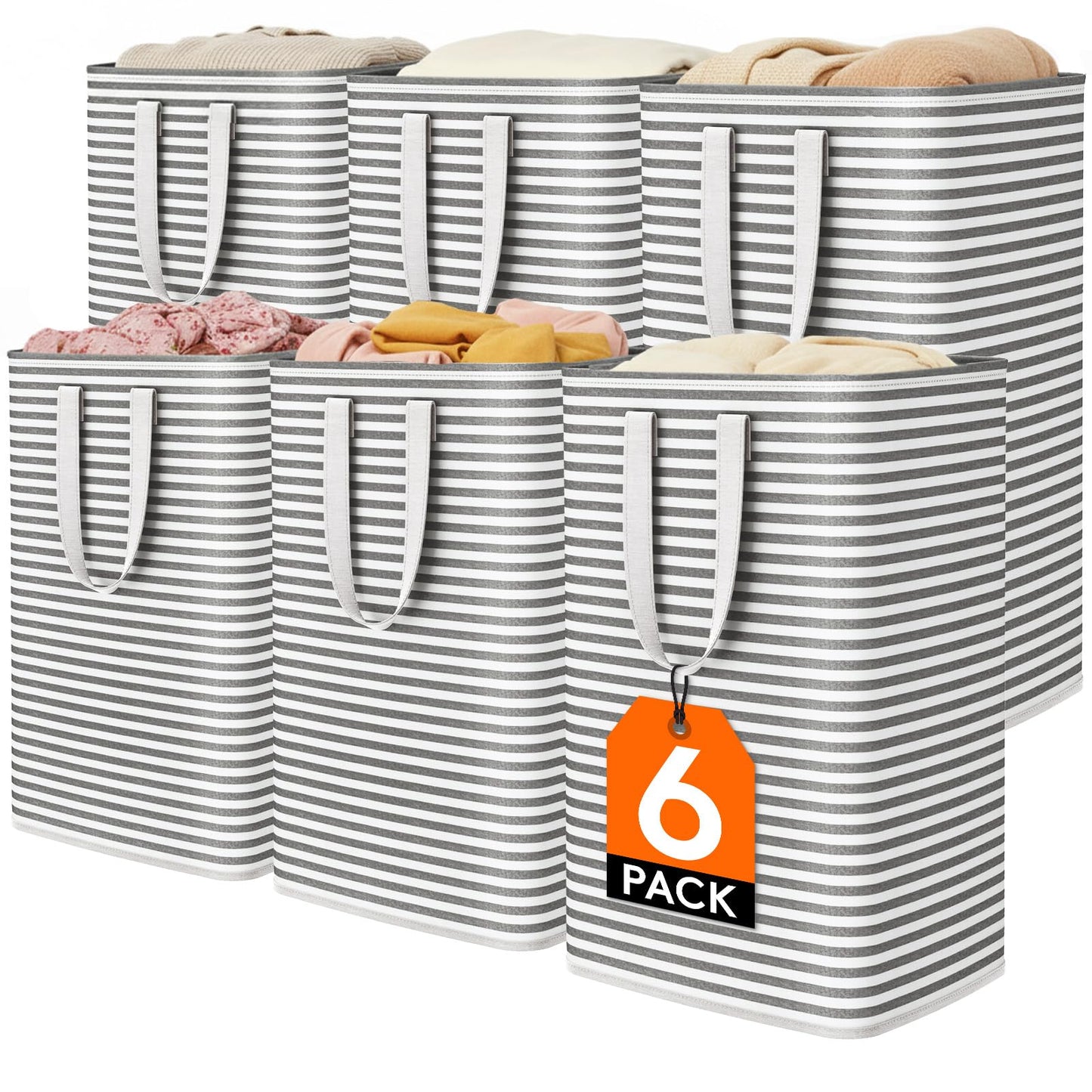 Collapsible Laundry Hamper, Waterproof Clothes Storage Basket