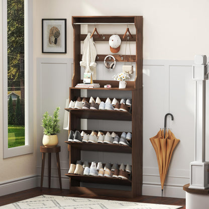 Shoe Storage Cabinet with Drawers, Entryway Organizer