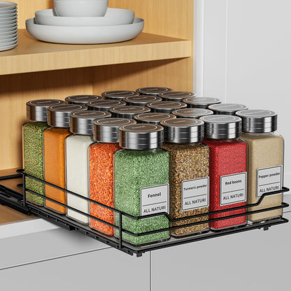 Pull Out Spice Rack Organizer, Adjustable Cabinet Storage Shelf