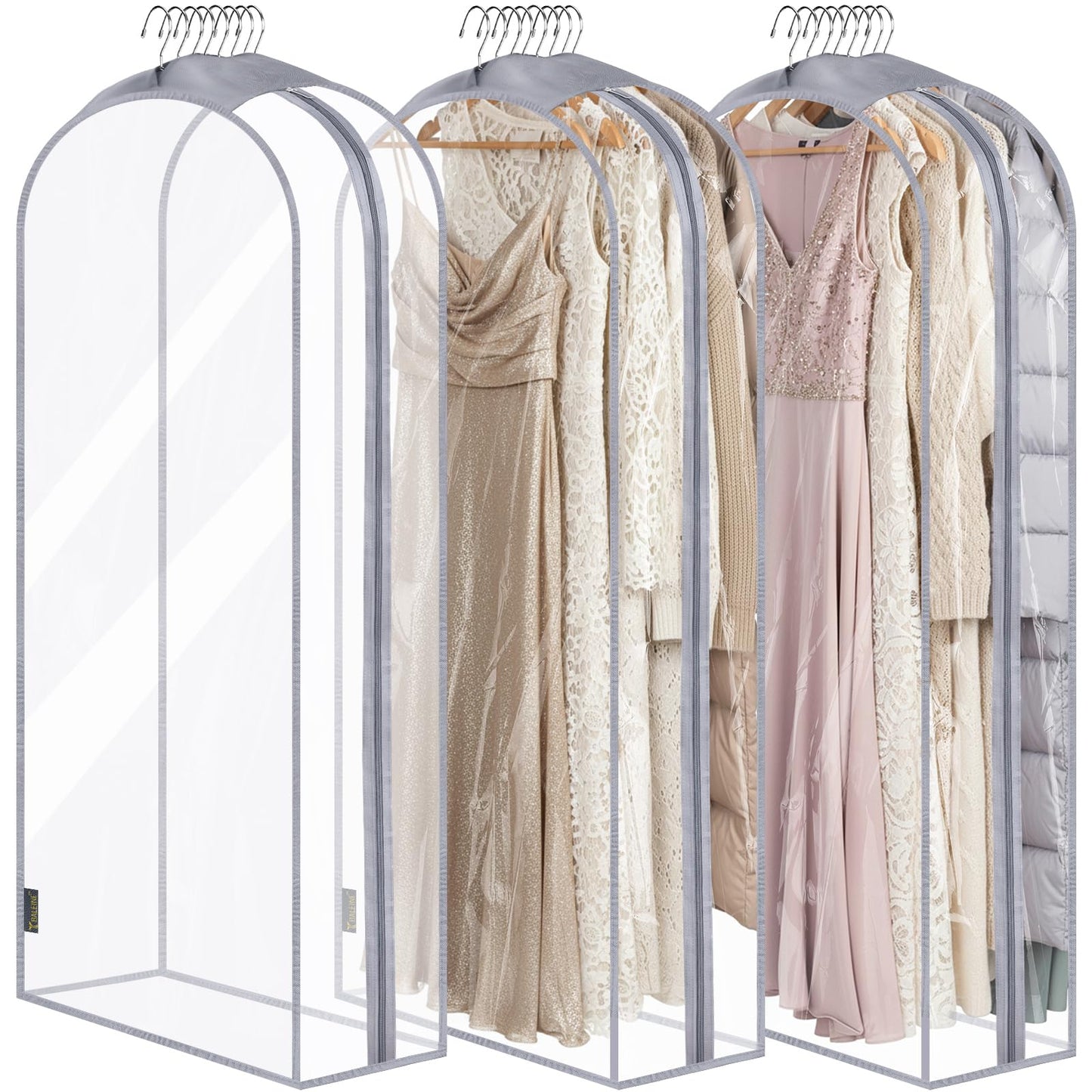 Translucent Garment Bags for Closet Clothes Storage