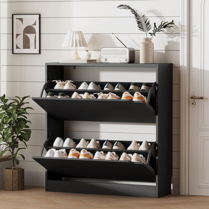 Shoe Storage Cabinet with Drawers, Entryway Organizer