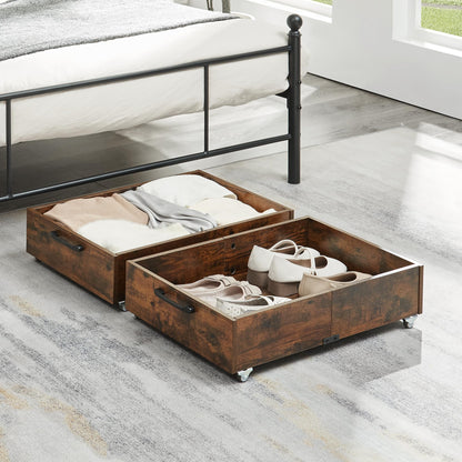 Under Bed Storage Drawers with Wheels, Rolling Organizer