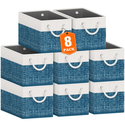 Foldable Storage Baskets with Handles, Large Organizer Bins