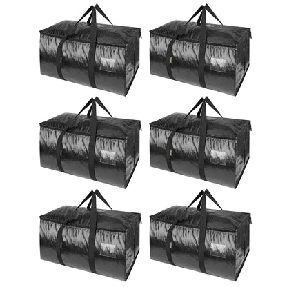 Clear Oversized Storage Bags with Reinforced Handles for Moving