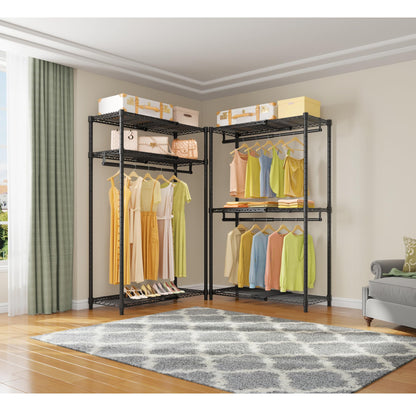 Expandable Clothes Rack with Adjustable Closet Storage System