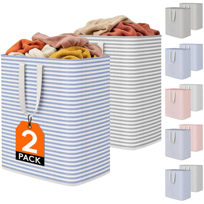 Collapsible Laundry Hamper, Waterproof Clothes Storage Basket