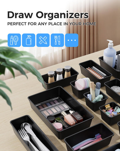 BiuLeon 25 PCS Plastic Drawer Organizers Set