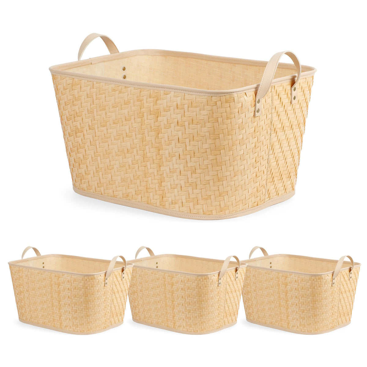 Handwoven Laundry Basket, Large Wicker Storage Hamper