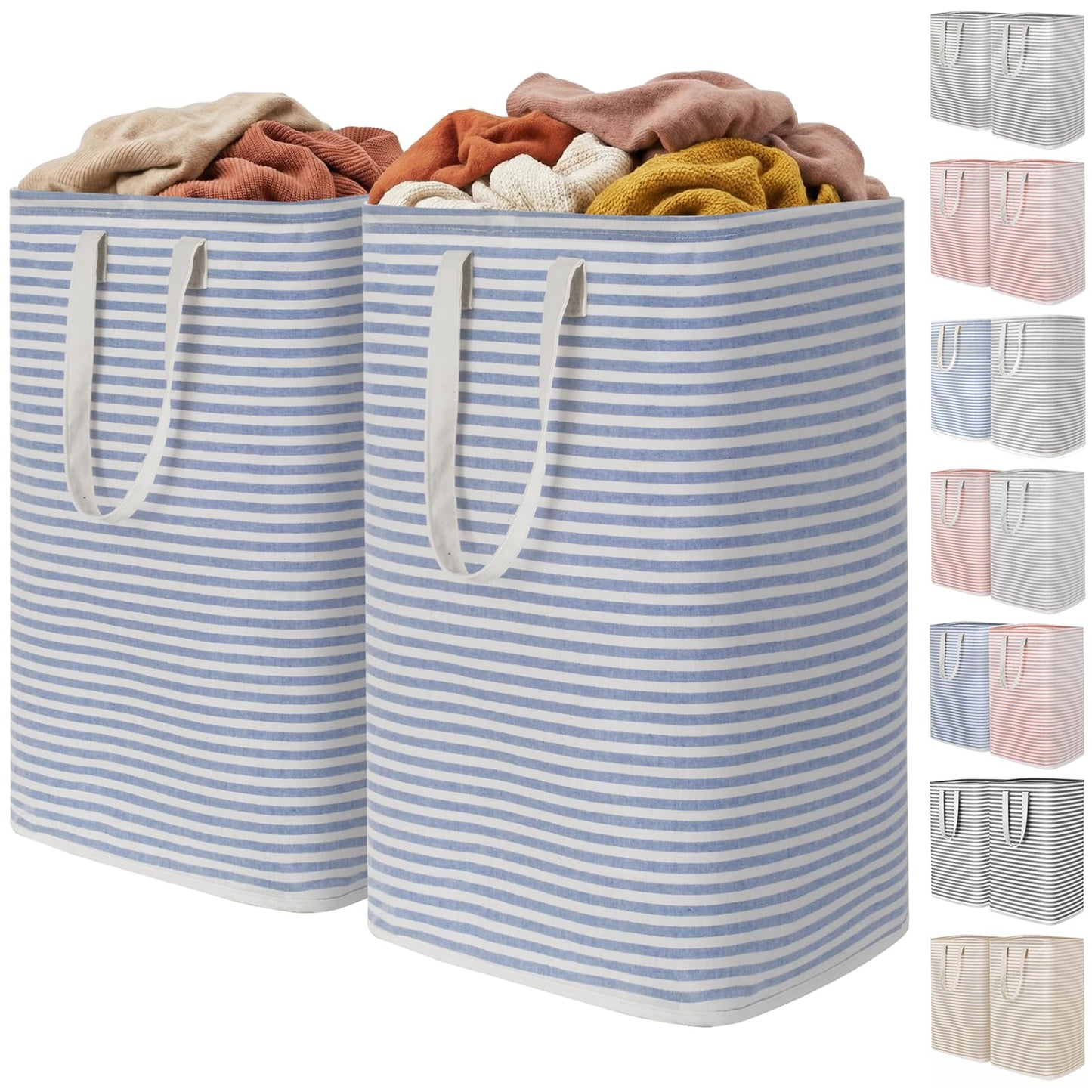 Collapsible Laundry Hamper, Waterproof Clothes Storage Basket