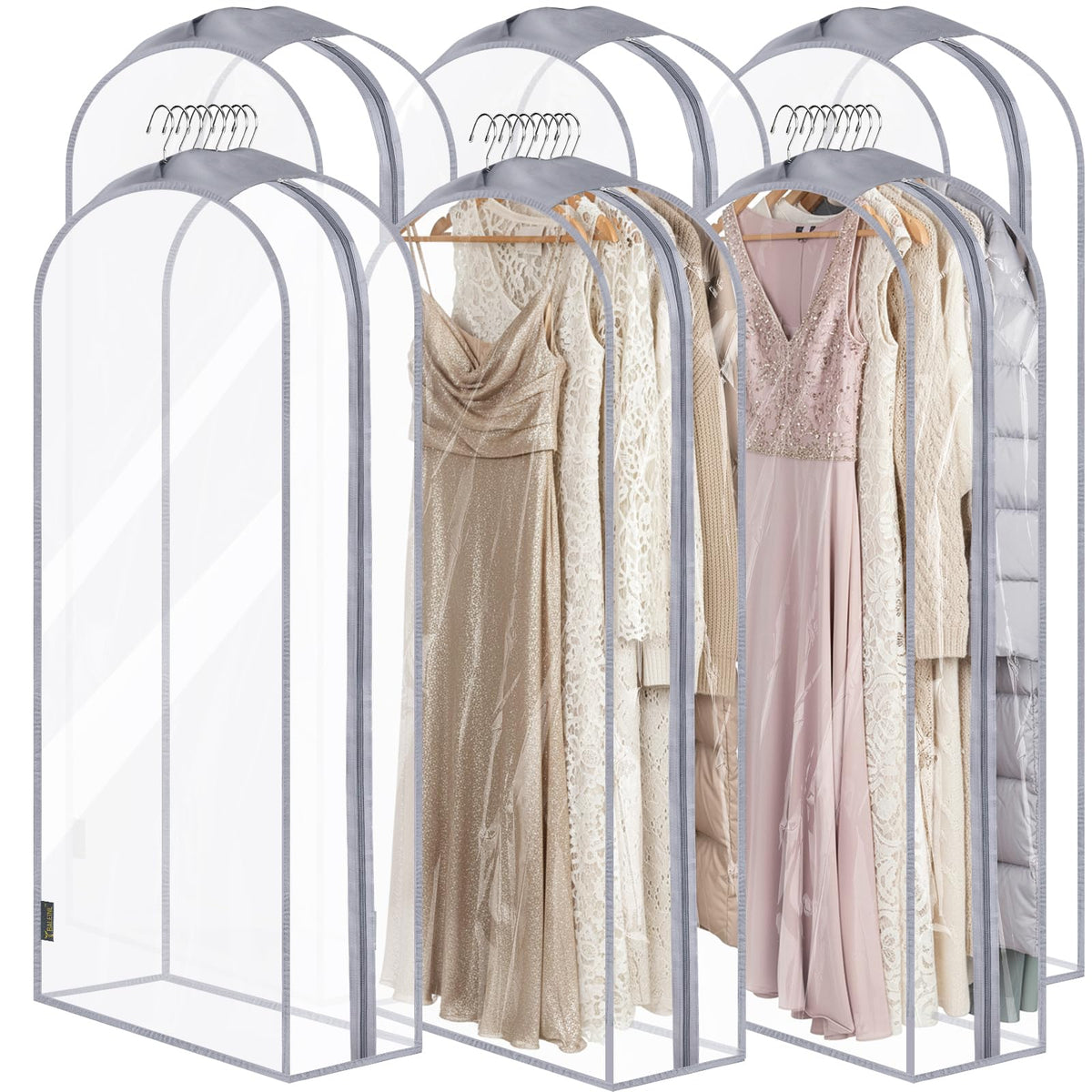 Translucent Garment Bags for Closet Clothes Storage