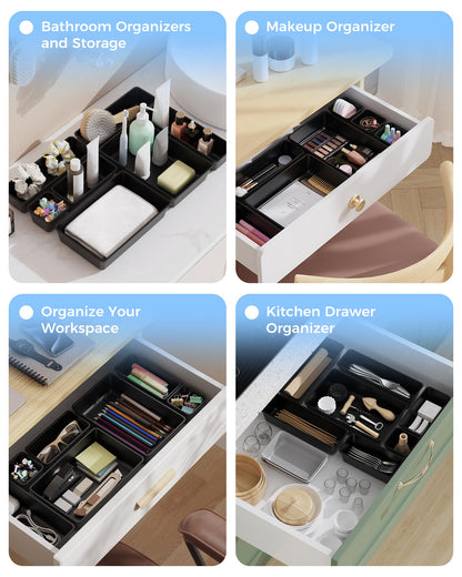 BiuLeon 25 PCS Plastic Drawer Organizers Set