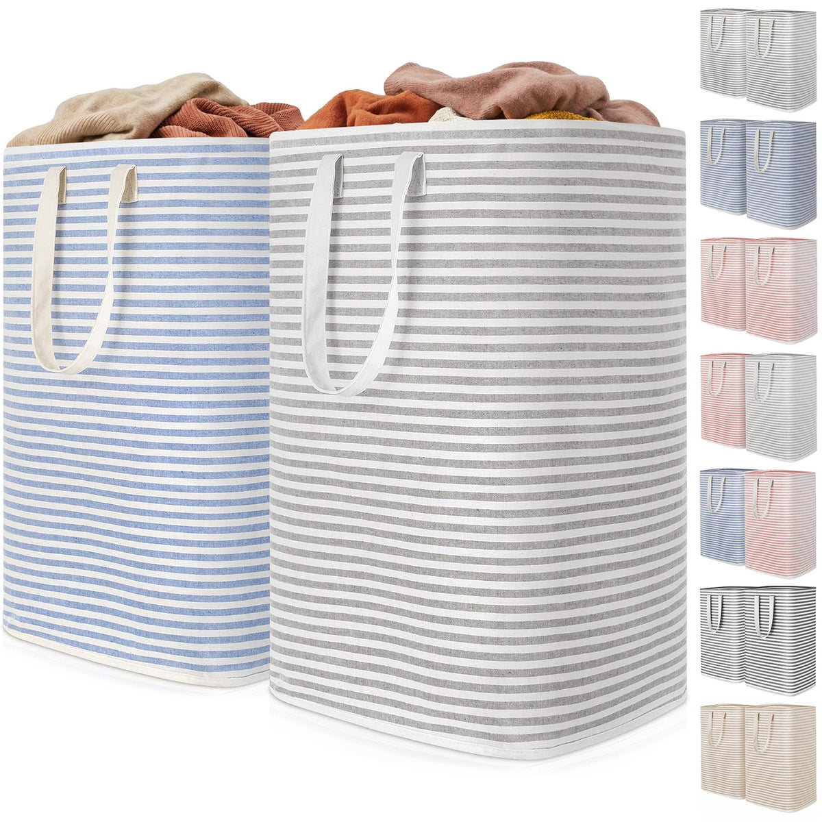 Collapsible Laundry Hamper, Waterproof Clothes Storage Basket