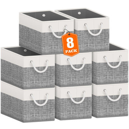 Foldable Storage Baskets with Handles, Large Organizer Bins