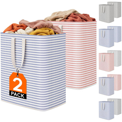 Collapsible Laundry Hamper, Waterproof Clothes Storage Basket