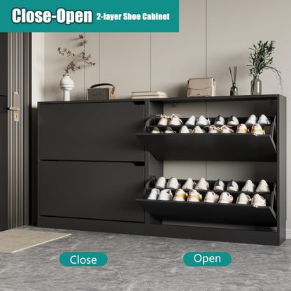 Shoe Storage Cabinet with Drawers, Entryway Organizer