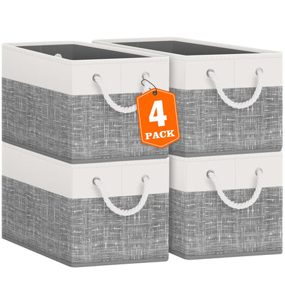 Foldable Storage Baskets with Handles, Large Organizer Bins