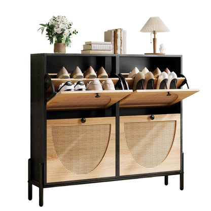 IRONCK Rattan Shoe Cabinet