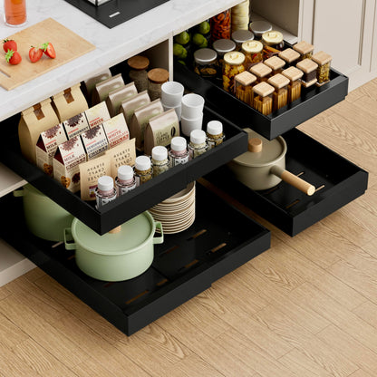 Expandable Pull Out Cabinet Organizer, Sliding Storage Drawer