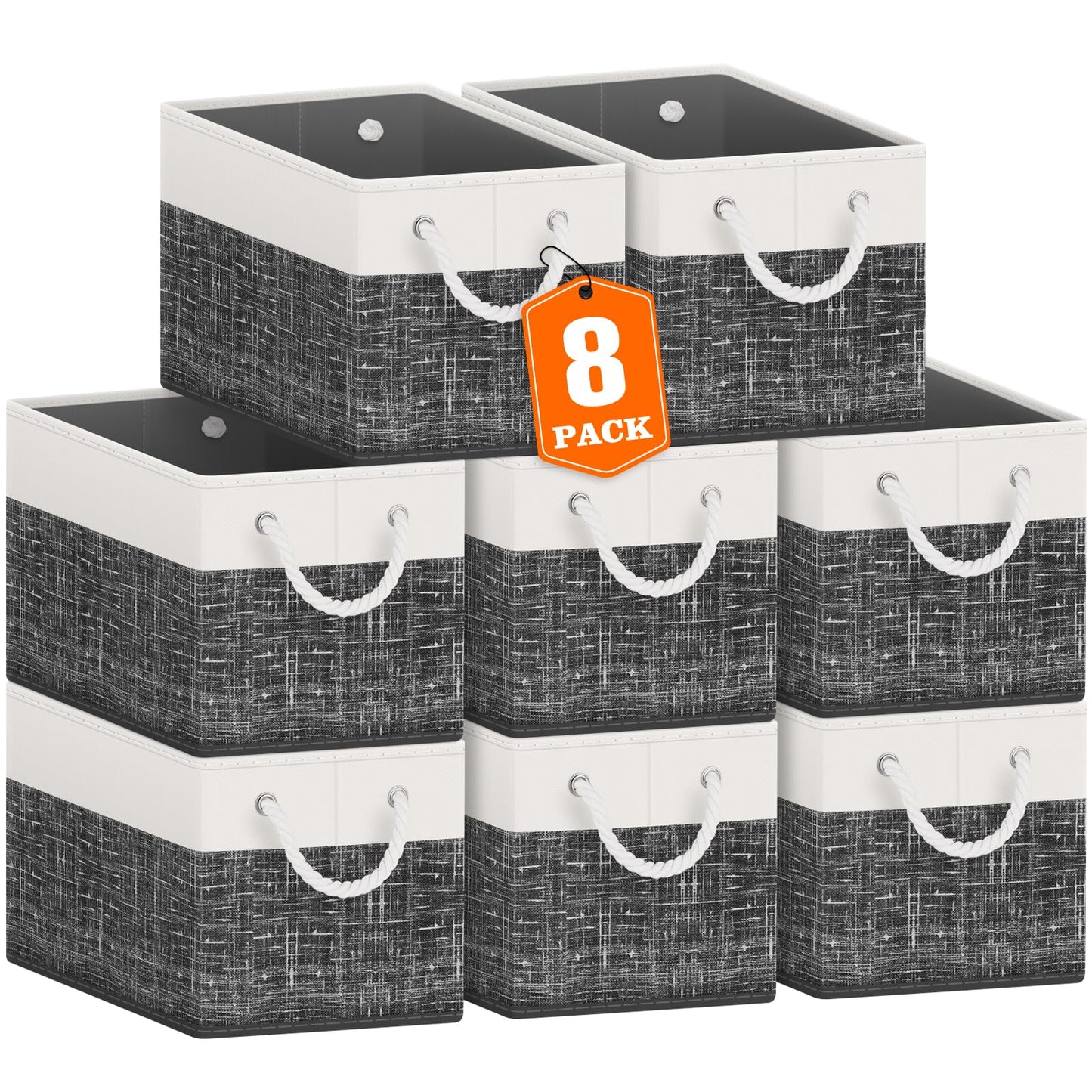 Foldable Storage Baskets with Handles, Large Organizer Bins