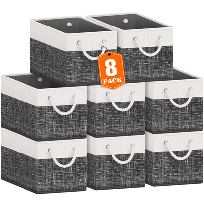 Foldable Storage Baskets with Handles, Large Organizer Bins