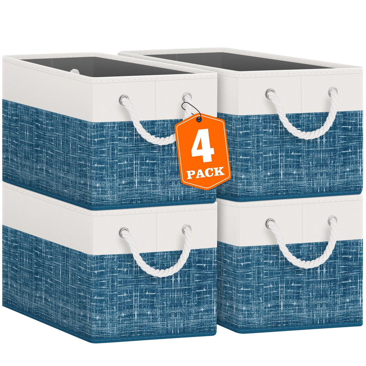 Foldable Storage Baskets with Handles, Large Organizer Bins
