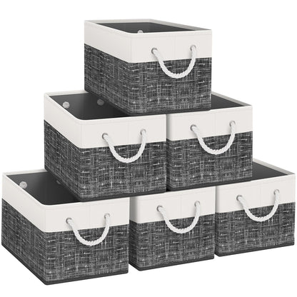 Foldable Storage Baskets with Handles, Large Organizer Bins