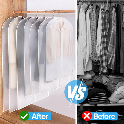 Translucent Garment Bags for Closet Clothes Storage