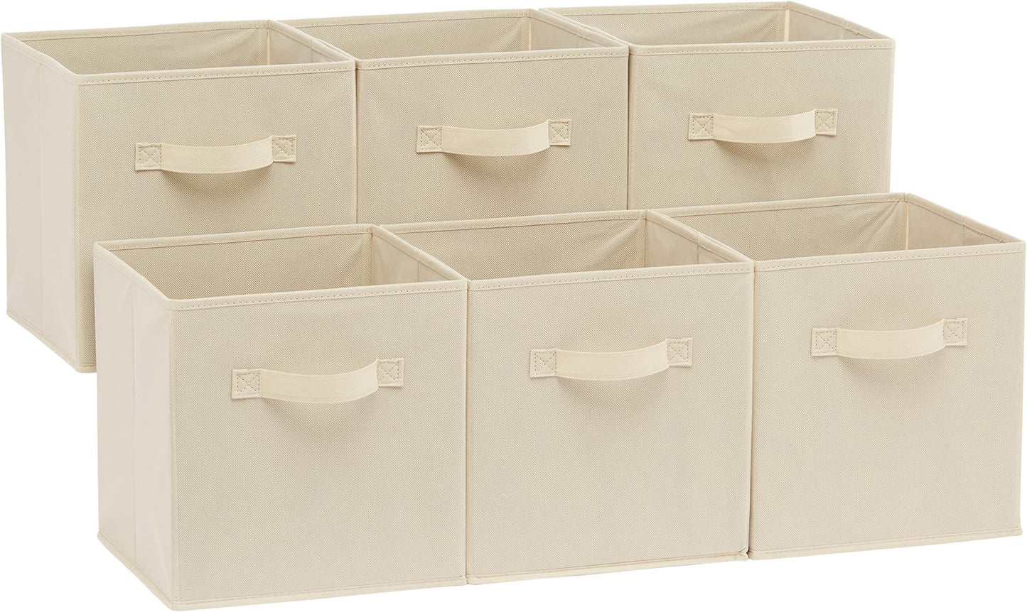 Collapsible Fabric Storage Cubes with Handles, Organizer Bins
