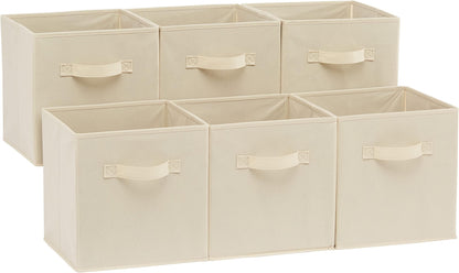 Collapsible Fabric Storage Cubes with Handles, Organizer Bins