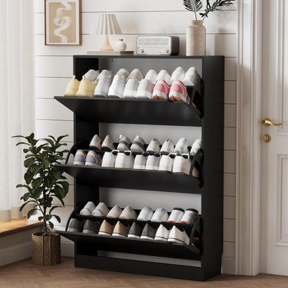 Shoe Storage Cabinet with Drawers, Entryway Organizer