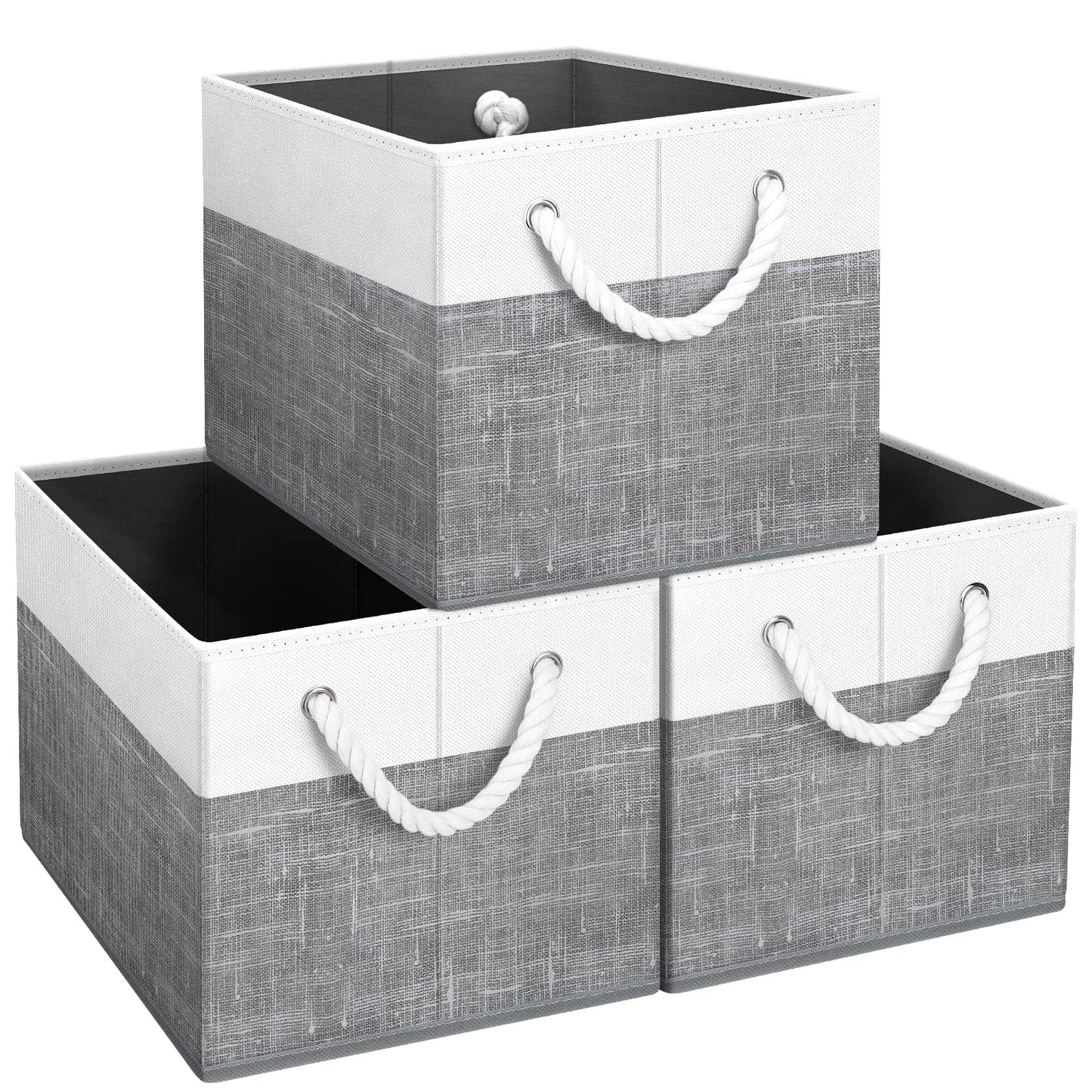 Foldable Storage Baskets with Handles, Large Organizer Bins