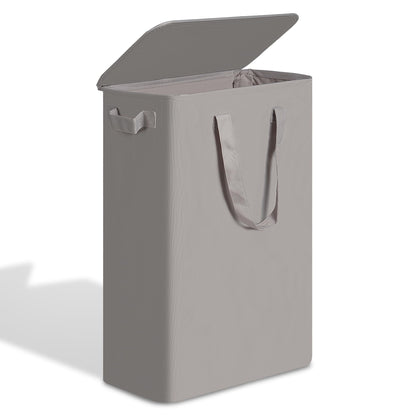 Slim Laundry Hamper, Space Saving Clothes Storage Basket