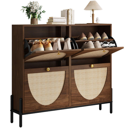 IRONCK Rattan Shoe Cabinet