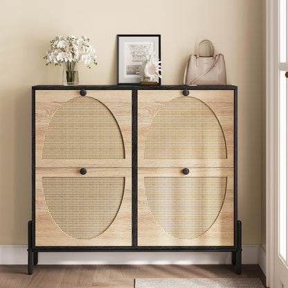 IRONCK Rattan Shoe Cabinet
