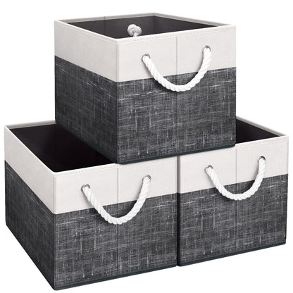 Foldable Storage Baskets with Handles, Large Organizer Bins