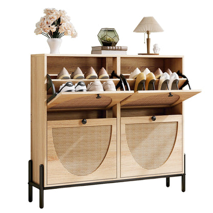 IRONCK Rattan Shoe Cabinet