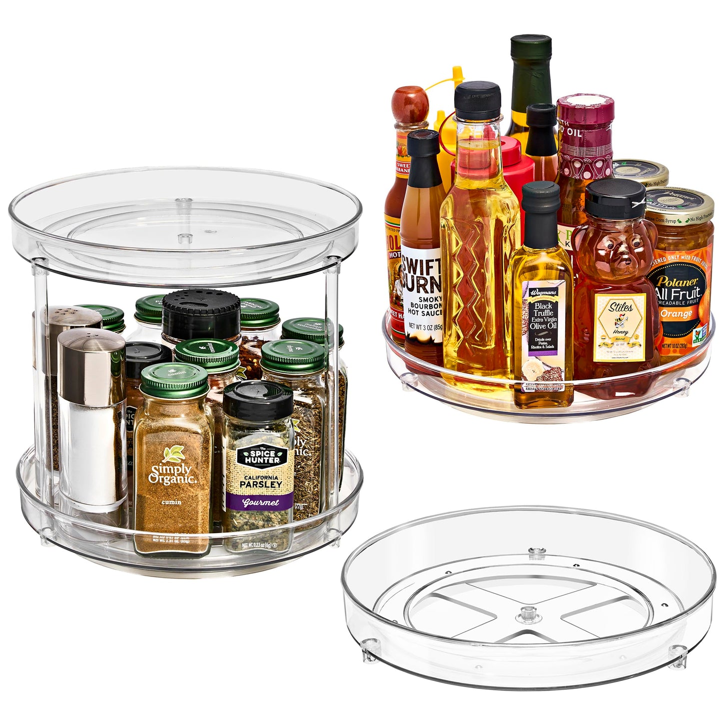 Sorbus Clear Lazy Susan Organizer
